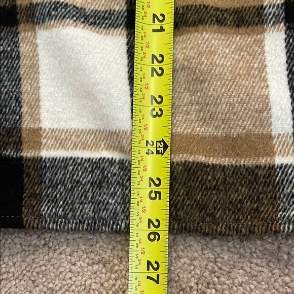 Brown and Cream Oversized 3/4 Sleeve Button Down Shirt - Picture 5 of 5